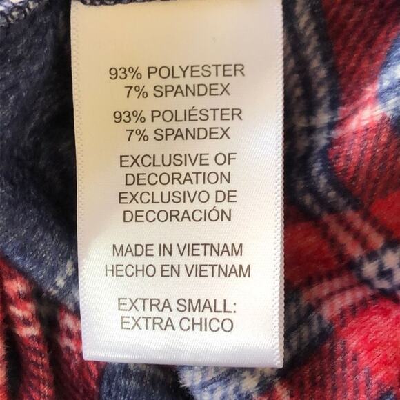 Nautica Women's Plaid Pajama Top XS Long Sleeve Sleepwear Red Navy Checkered - Picture 7 of 9